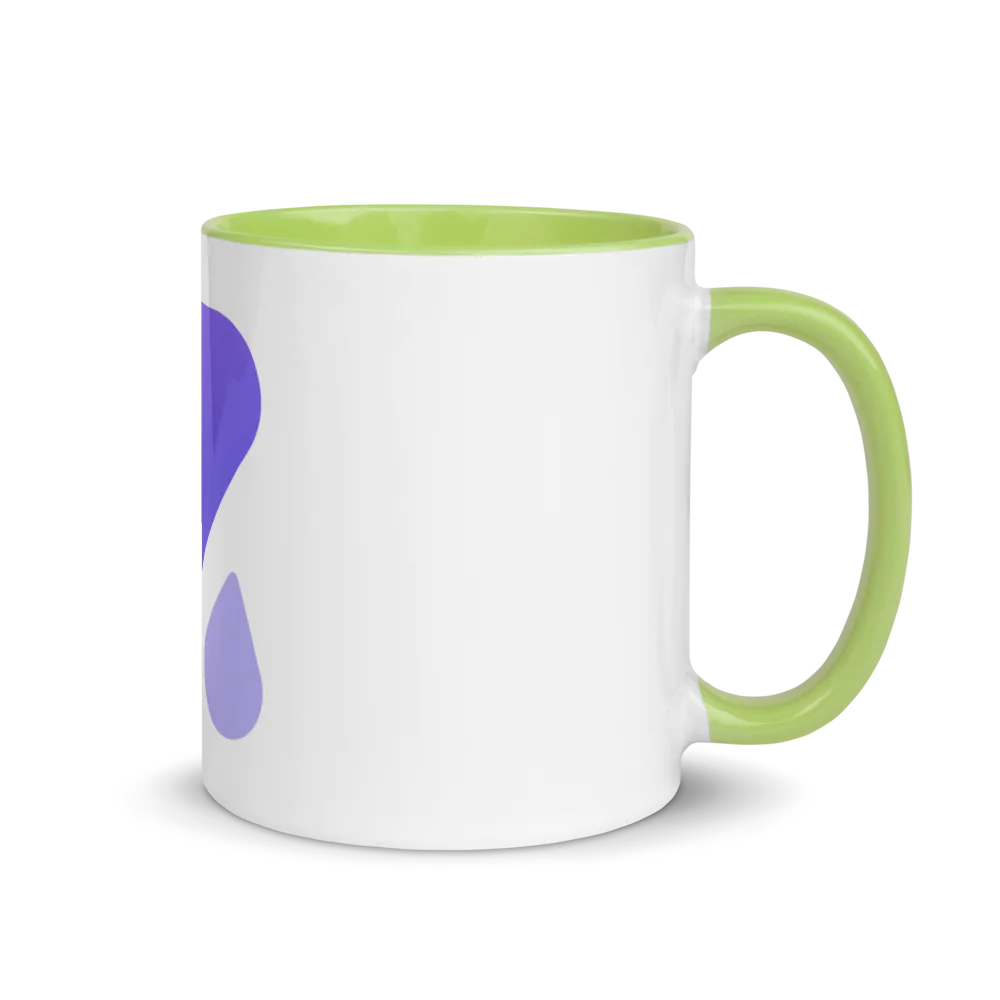 White Ceramic Mug with Color Inside