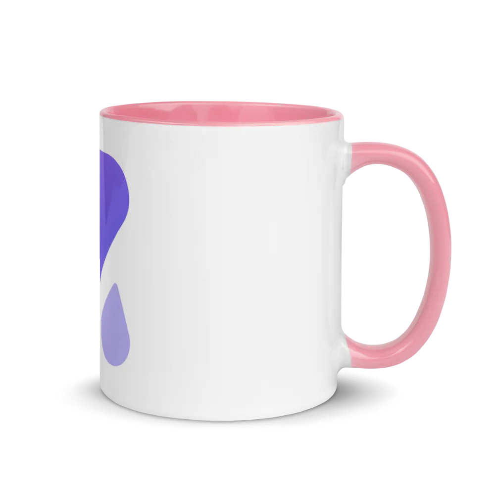 White Ceramic Mug with Color Inside