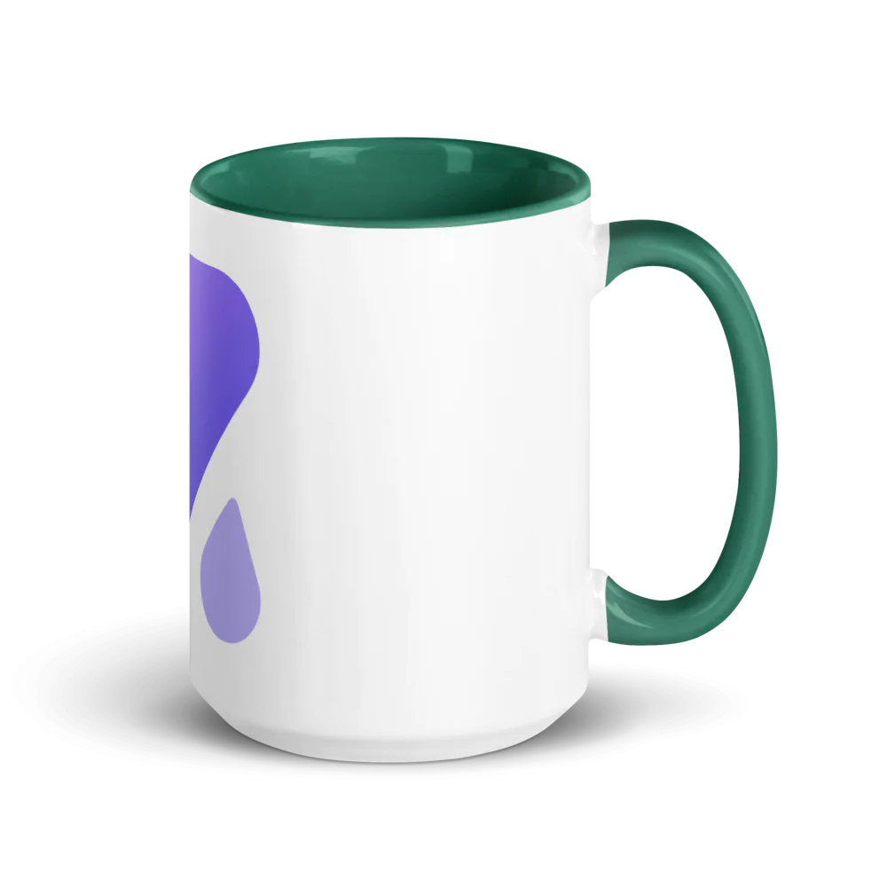 White Ceramic Mug with Color Inside