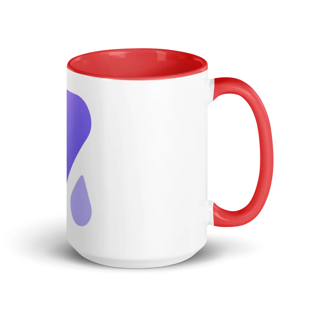 White Ceramic Mug with Color Inside