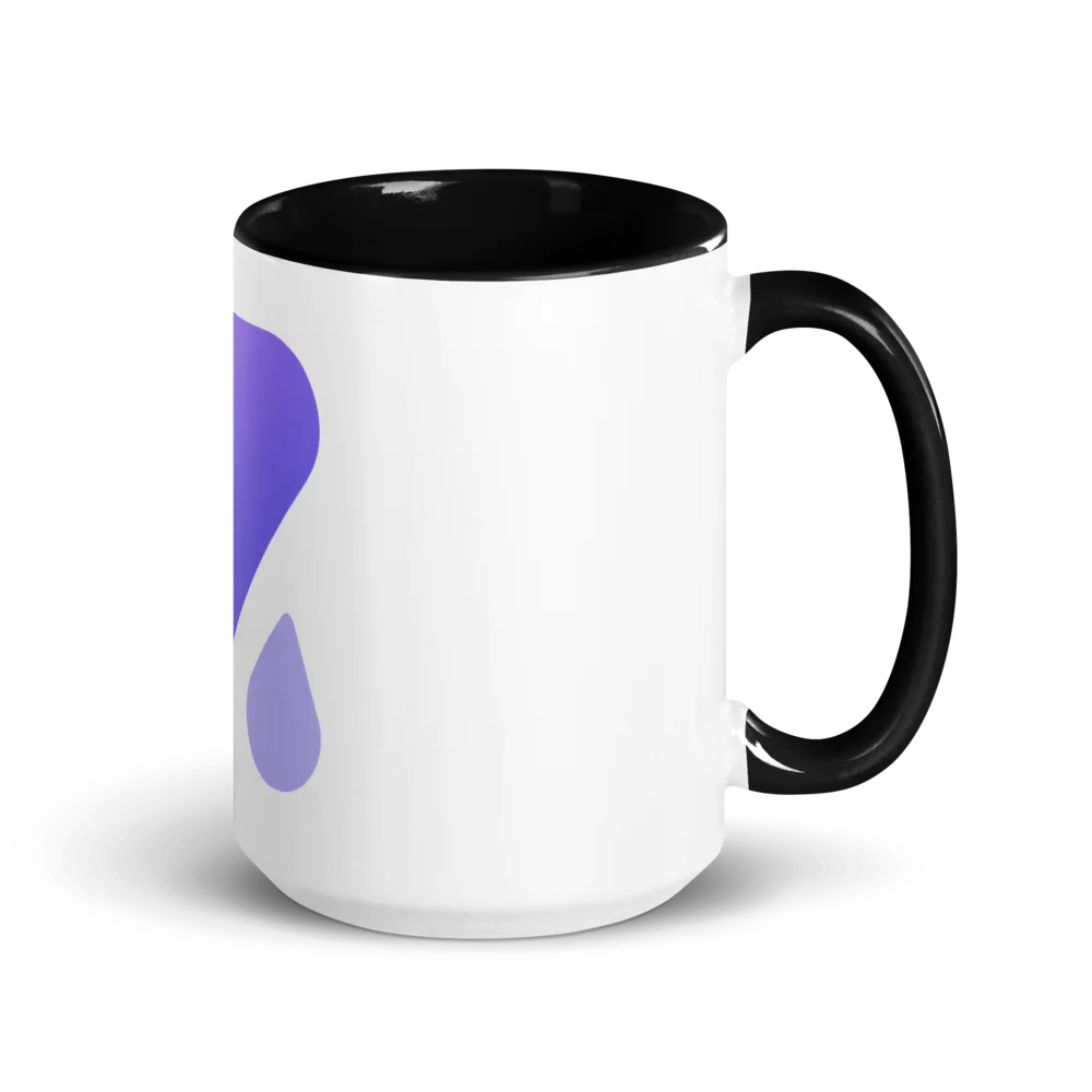 White Ceramic Mug with Color Inside