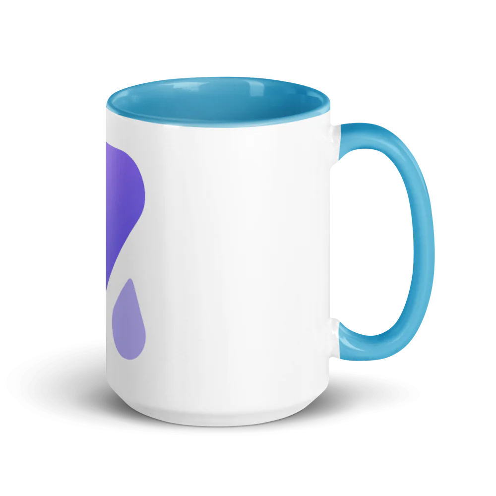 White Ceramic Mug with Color Inside